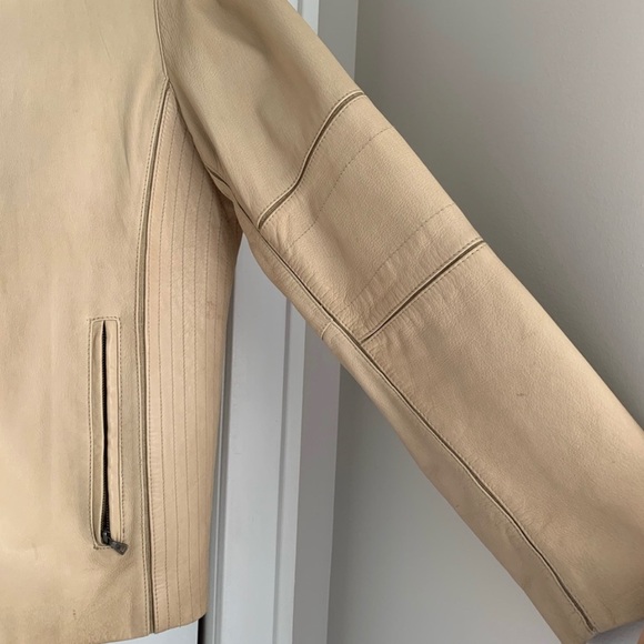 XL Kenneth Cole beige leather jacket - Picture 4 of 8